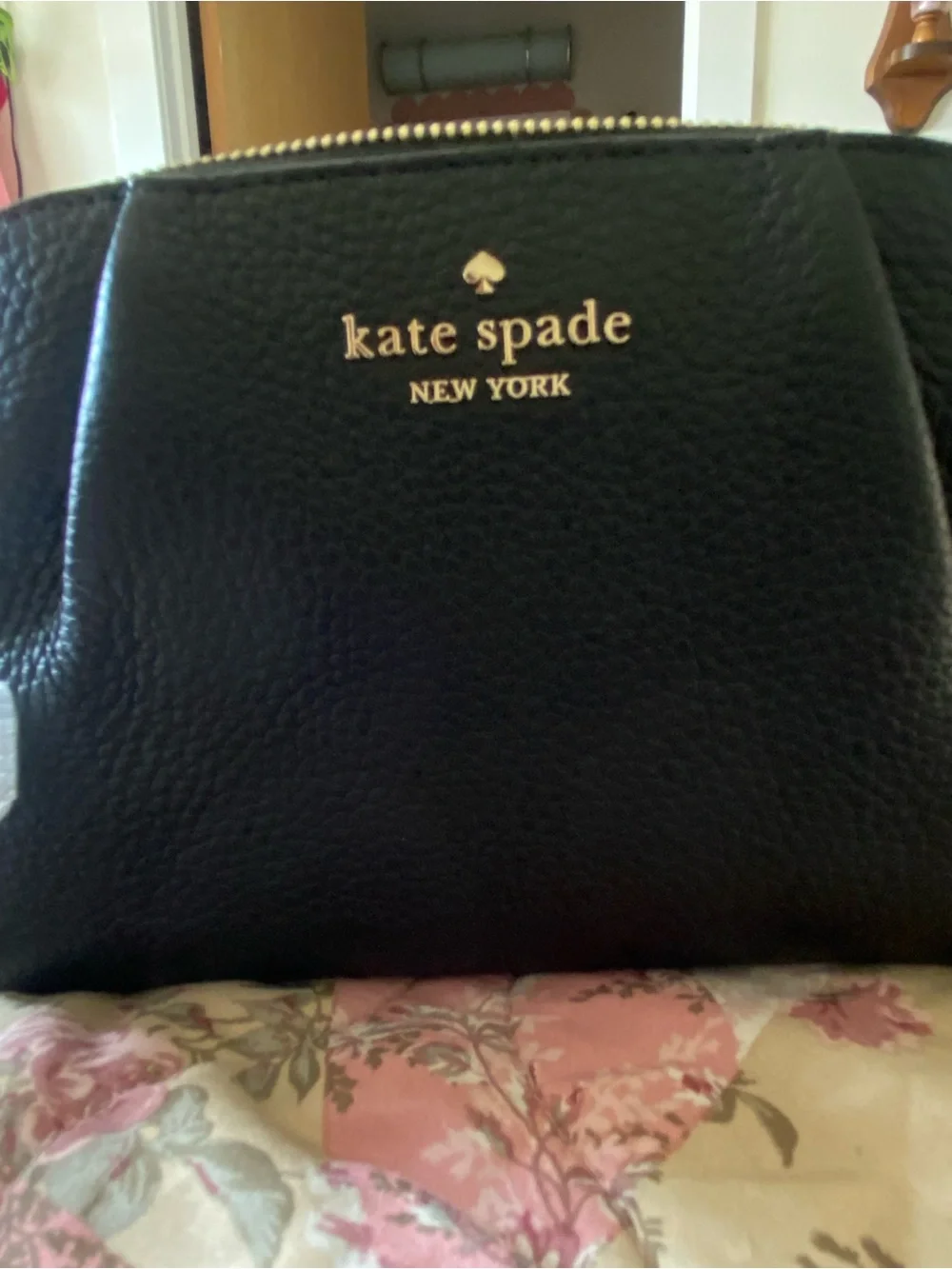NWT Kate Spade New York | Black Pebbled Leather Convertible Dumpling Bag